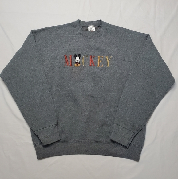 Disney Men's Mickey And Company Embroidered Sweatshirt Size XL Embroidered Vtg - Picture 1 of 9